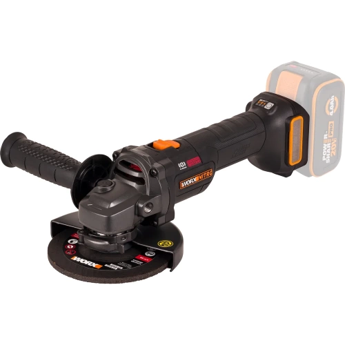 Угловая шлифмашина бесщёточная аккумуляторная WORX 125мм, 20В, без АКБ и ЗУ WX814.9