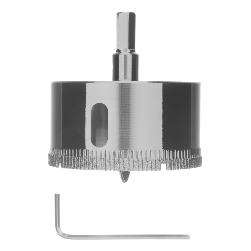 Сверло по керамической плитке и стеклу, 55 х 55 мм, шестигранный хвостовик, с центрующим сверлом Сибртех фото 3