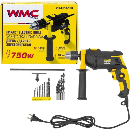 Дрель ударная электрическая WMC TOOLS 3000rpm, 750W, 230V/50Hz WMC-Z1J-DH11-13B(61008) Дрель ударная электрическая WMC TOOLS 3000rpm, 750W, 230V/50Hz WMC-Z1J-DH11-13B(61008)
