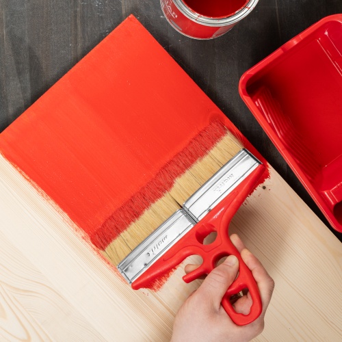 Кисть флейцевая для лаков, 200 x 12, натуральная щетина, пластиковая ручка Color line Matrix фото 9