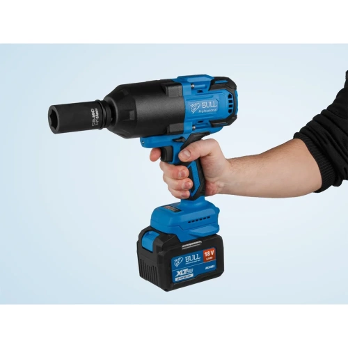 Аккумуляторный ударный гайковерт BULL SC 1810 Xcase, XLTpro, бесщеточный, 18 В, 1500 Н*м, 3/4", 2x6 А*ч, з/у 6 А 1329727 фото 7