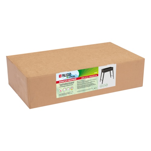 Мангал сварной, 605 х 375 х 138/640 мм, сталь 2 мм, Camping Palisad фото 13