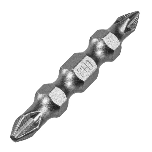 Бита двухсторонняя, PH2-PH1 х 45 мм, сталь S2, 10 шт. Denzel фото 3