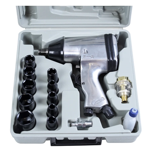 Пневмогайковерт ударный Крал 1/2" + набор головок в кейсе 5130