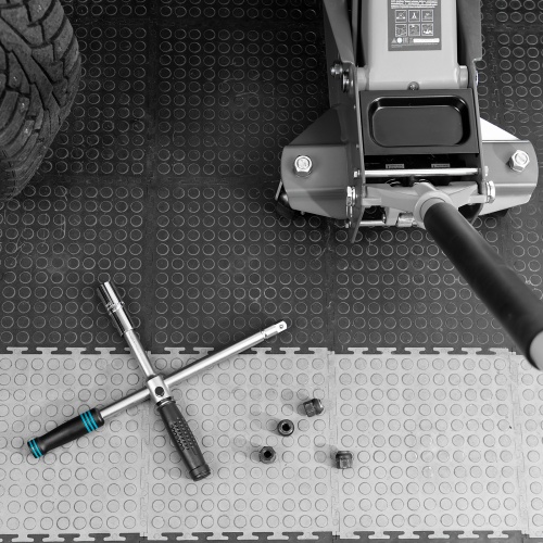 Ключ-крест баллонный, складной с изменяющимся рычагом, 17 мм, 19 мм, 21 мм, 23 мм, CrV, хромированный Gross фото 5