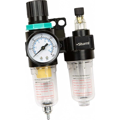 Фильтр влагоотделитель с лубрикатором для пневмоинструмента Sturm 1710-02-02 фото 4 Фильтр влагоотделитель с лубрикатором для пневмоинструмента Sturm 1710-02-02 фото 4