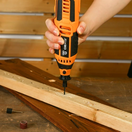 Электрический гравер DEKO DKRT200E с регулировкой скорости, 200 Вт, в кейсе + набор аксессуаров 43 шт 063-1411 фото 7 Электрический гравер DEKO DKRT200E с регулировкой скорости, 200 Вт, в кейсе + набор аксессуаров 43 шт 063-1411 фото 7