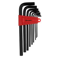 Набор ключей имбусовых HEX, 2.0-12 мм, CrV, 9 шт, удлиненные Matrix