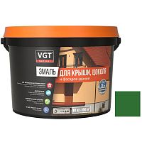 Эмаль для крыши цоколя и фасадов зданий VGT ВД-АК-1179 полуглянцевая зеленая 2,5 кг