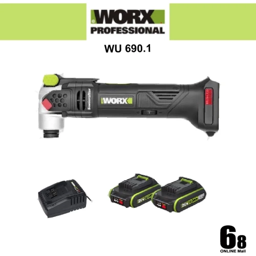 Аккумуляторный бесщеточный реноватор WORX Professional WU690.1 20 В, 2 Ач х 2, ЗУ 1.2 А WU690.1 фото 4 Аккумуляторный бесщеточный реноватор WORX Professional WU690.1 20 В, 2 Ач х 2, ЗУ 1.2 А WU690.1 фото 4