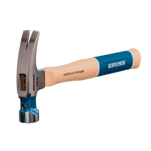 Молоток-гвоздодер, 380 г, угол 75, магнит, обрезиненная рукоятка AMERICAN HICKORY GROSS Молоток-гвоздодер, 380 г, угол 75, магнит, обрезиненная рукоятка AMERICAN HICKORY GROSS