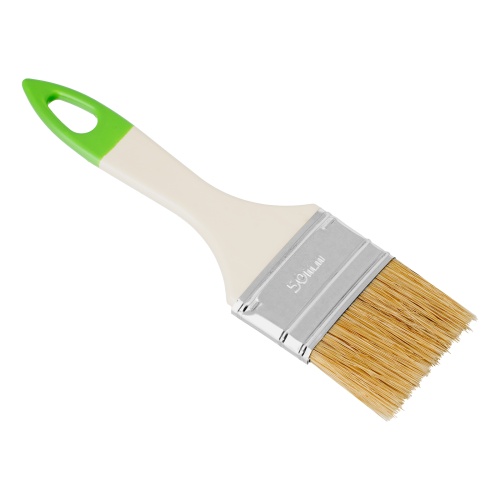 Кисть флейцевая, 50*8, натуральная щетина, пластиковая ручка, 10шт Сибртех фото 2