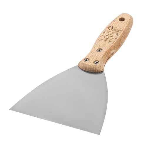 Шпательная лопатка из нержавеющей стали, 120 мм, буковая рукоятка, EFP Matrix фото 2