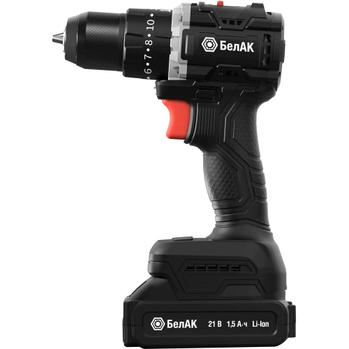 Ударная дрель-шуруповерт БелАК бесщеточная, 21V 55Hm, в кейсе, 2 АКБ (1500+2000) БАК.53315 фото 4