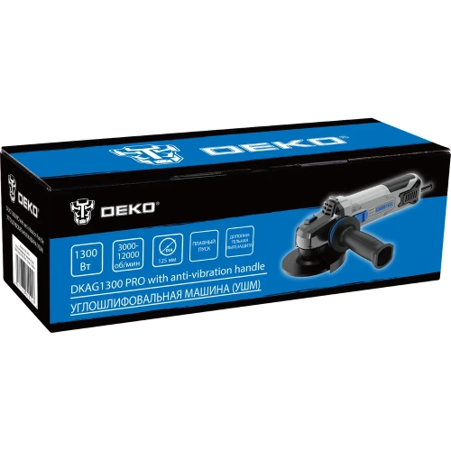 Углошлифовальная машина (УШМ) DEKO DKAG1300 PRO, 125мм, 1300 Вт 085-1055 фото 10 Углошлифовальная машина (УШМ) DEKO DKAG1300 PRO, 125мм, 1300 Вт 085-1055 фото 10