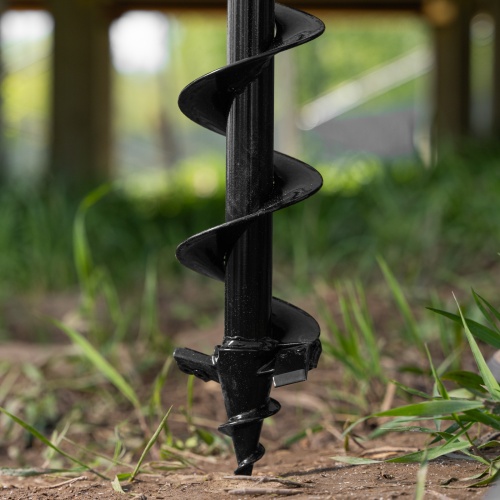 Шнек для грунта ER-80, диаметр 80 мм, длина 800 мм,соединение 20 мм, съемный нож Denzel фото 8