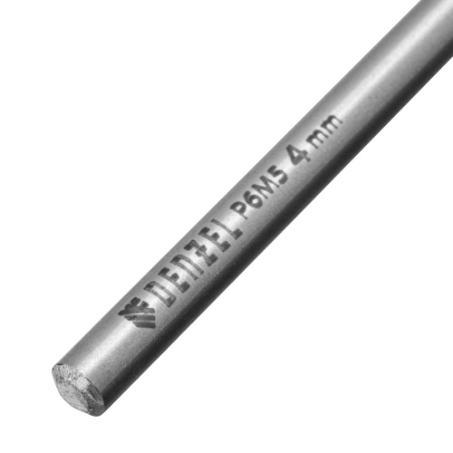 Сверло спиральное по металлу 4 х 119 мм, Р6М5, Golden Tip, удлиненное Denzel фото 4