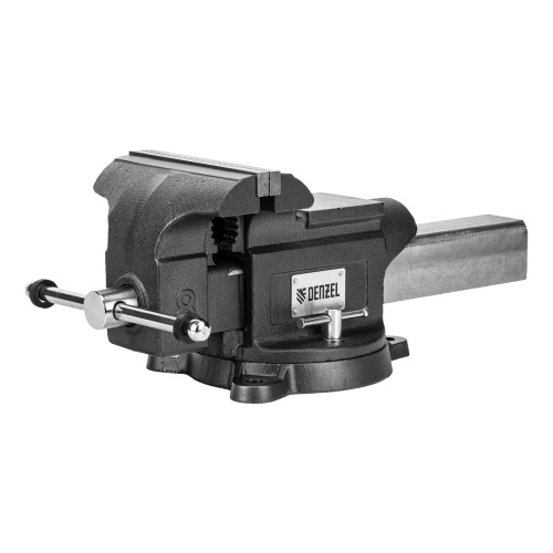 Тиски слесарные BVH-200, 200 мм, поворотные, стальная направляющая, с наковальней //Denzel фото 24