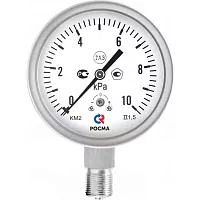 Манометр низкого давления РОСМА КМ-22Р Кс (0-6кПа) ДК100 G1/2, класс точности 1.5 D070-01115