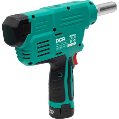 Аккумуляторный заклепочник DCA 2 АКБ 2,0 А*ч, в кейсе ADPM40 фото 4 Аккумуляторный заклепочник DCA 2 АКБ 2,0 А*ч, в кейсе ADPM40 фото 4