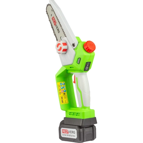 Пила-мини цепная аккумуляторная бесщеточная REDVERG RD-C18BLK/U 6686445 фото 5 Пила-мини цепная аккумуляторная бесщеточная REDVERG RD-C18BLK/U 6686445 фото 5