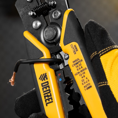 Щипцы для зачистки электропроводов 0,2-6 мм², функция обрезания проводов Denzel фото 14