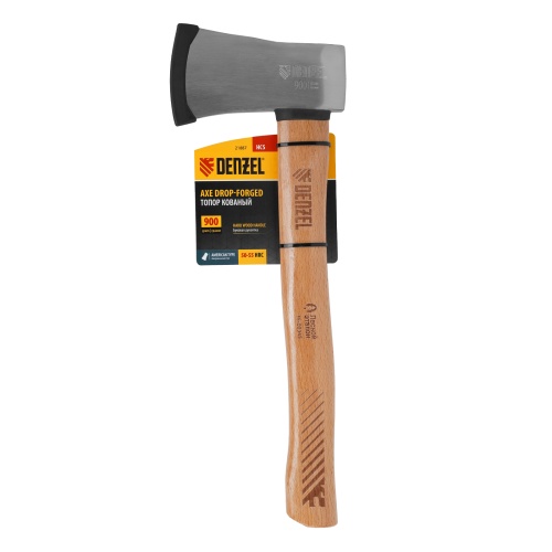 Топор кованый, 900 г, американский тип, буковая рукоятка, 430мм, EFP Denzel фото 7