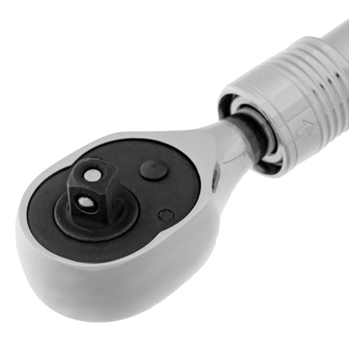 Ключ-трещотка телескопический 1/4", 150-200 мм, CrV, 72 зуба, с быстрым сбросом, хром Gross фото 7