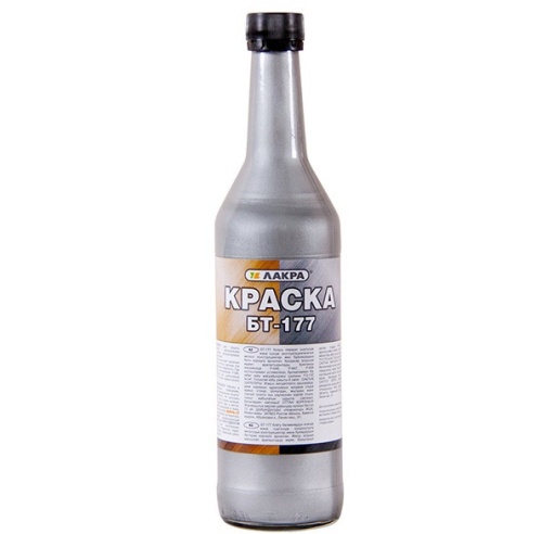 Краска Лакра БТ-177 серебрянка глянцевая 0,5 л
