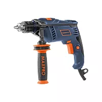 Дрель ударная MAX-PRO 710 Вт, 0-3000 об/мин, ключевой патрон 1,5-13 мм, 2 кг, антивибрационная ручка, резиновые вставки, коробка 85067