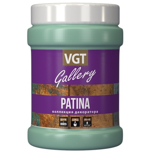 Эмаль универсальная VGT ВД-АК-1179 Patina Коллекция декоратора матовая окись меди 1 0,25 кг