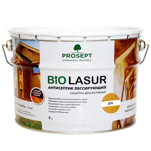 Антисептик лессирующий защитно-декоративный Prosept Bio Lasur 036-9 Дуб 9 л