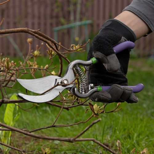 Секатор прямого реза, 255 мм, цельнокованый, металлические обрезиненные рукоятки, Palisad фото 8