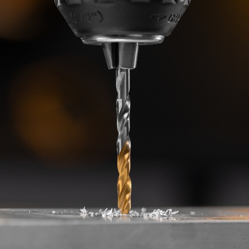 Сверло спиральное по металлу 4,5 x 80 мм, Р6М5, Golden Tip  Denzel фото 9