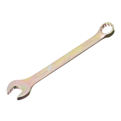 Ключ комбинированный, 15 мм, желтый цинк Сибртех Ключ комбинированный, 15 мм, желтый цинк Сибртех