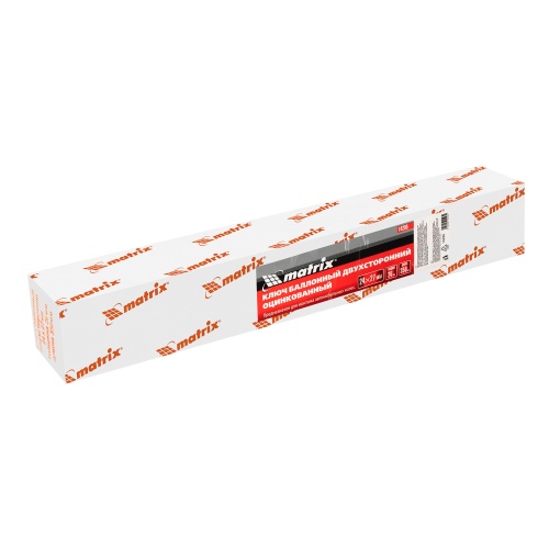 Ключ балонный двухсторонний 24 х 27 мм, толщина 26 мм, длина 350 мм Matrix фото 6