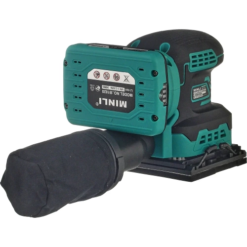 Аккумуляторная бесщеточная эксцентриковая шлифовальная машина MINLI 110x100mm Li-ion 18Vx2 DC701-2.0A фото 5