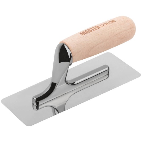Кельма нержавеющая Master Color Pro 30-2021 с буковой ручкой 200х80 мм
