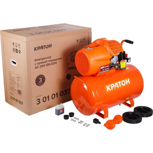 Компрессор с прямой передачей Кратон AC-360-100-DDV 3 01 01 037 фото 9