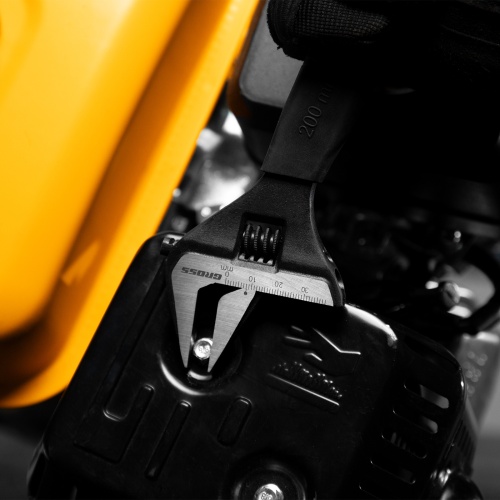 Ключ разводной, 200 мм, CrV, тонкие губки, защитные насадки Gross фото 10