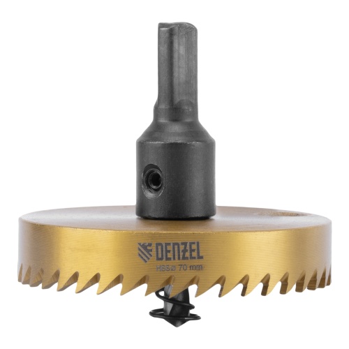 Коронка по металлу HSS, 70 мм, нитридтитановое покрытие Denzel фото 3