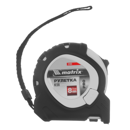 Рулетка Neon,8 м x 25 мм,обрезиненный корпус,3 фиксации,Pro Matrix фото 4