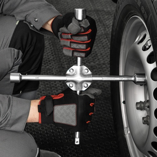 Ключ-крест баллонный, 17 х 19 х 21 мм, под квадрат 1/2, усиленный, толщина 16 мм Matrix Professional фото 7