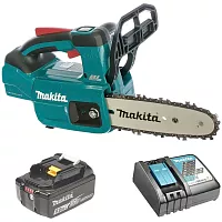 Аккумуляторная цепная пила Makita 18 В, 20 см, с АКБ 5 Ач и ЗУ DUC204RT