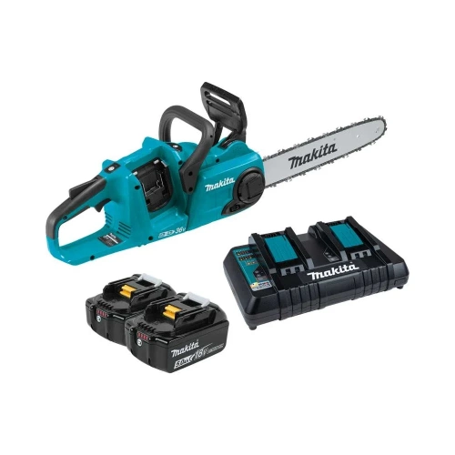 Пила цепная аккумуляторная Makita LXT BL 2x18 В, 14"/35 см, 3/8", 1.1 мм, 20 м/с, XPT, (2xBL1850B, DC18SH) DUC353CT2 фото 4 Пила цепная аккумуляторная Makita LXT BL 2x18 В, 14"/35 см, 3/8", 1.1 мм, 20 м/с, XPT, (2xBL1850B, DC18SH) DUC353CT2 фото 4