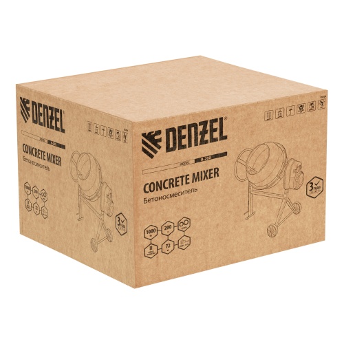 Бетоносмеситель B-200, 1000 Вт, 200 л Denzel фото 6