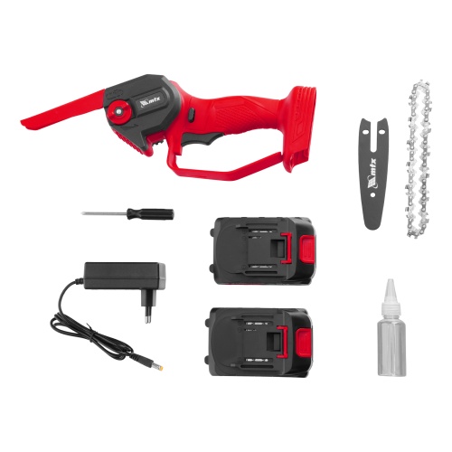 Цепная мини-пила аккумуляторная, MCS-100, шина 100 мм, Li-Ion, 20 В MTX фото 12