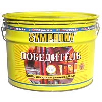 Эмаль алкидная универсальная Symphony Победитель АР высокоглянцевая 9 л