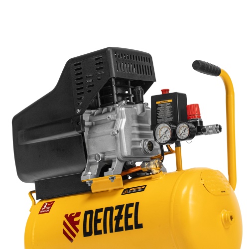 Компрессор воздушный DC1500/24, прямой привод, 1.5 кВт, 24 литра, 220 л/мин Denzel фото 13