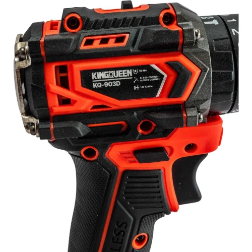 Шуруповерт KINGQUEEN бесщеточный, ударный, 21В, патрон 13мм, 2АКБ, KQ-903D фото 8 Шуруповерт KINGQUEEN бесщеточный, ударный, 21В, патрон 13мм, 2АКБ, KQ-903D фото 8